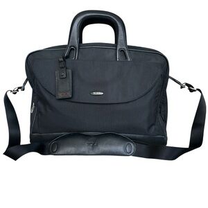 TUMI Alpha Laptop Bag Briefcase Black Ballistic Nylon Travel Bag